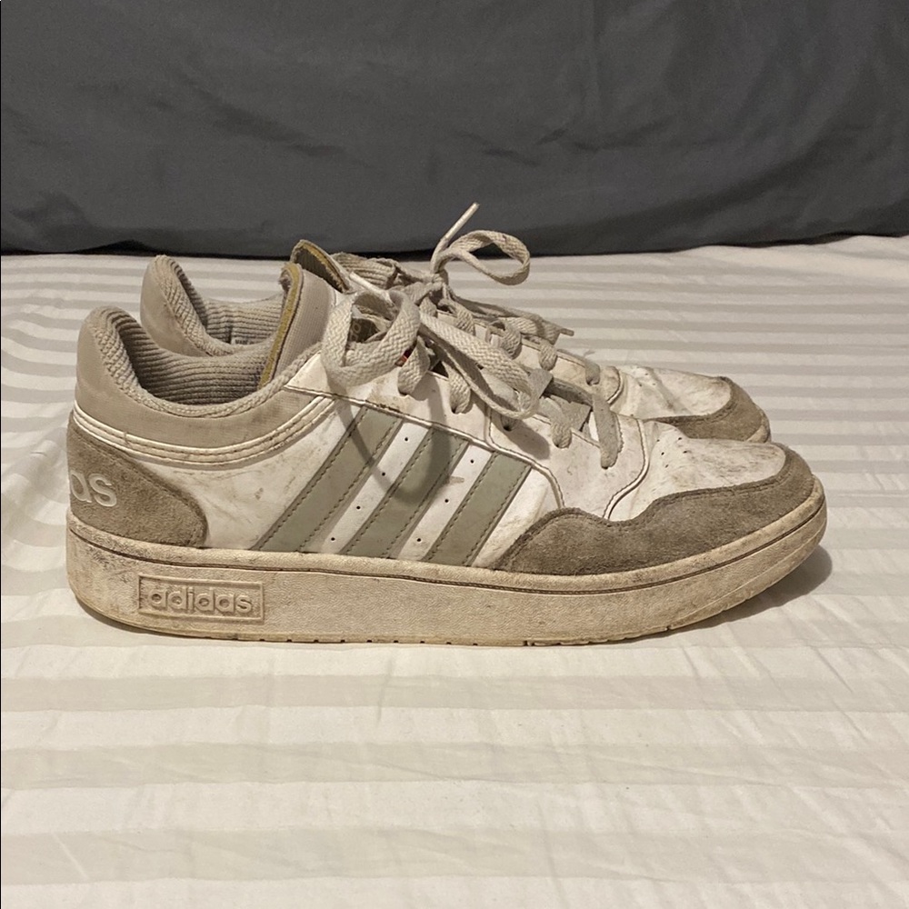 adidas White and Gray Sneakers with Casual Athletic Design
